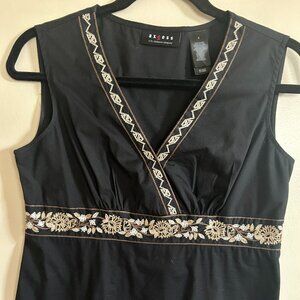 Short Sleeve Black top Size 6
